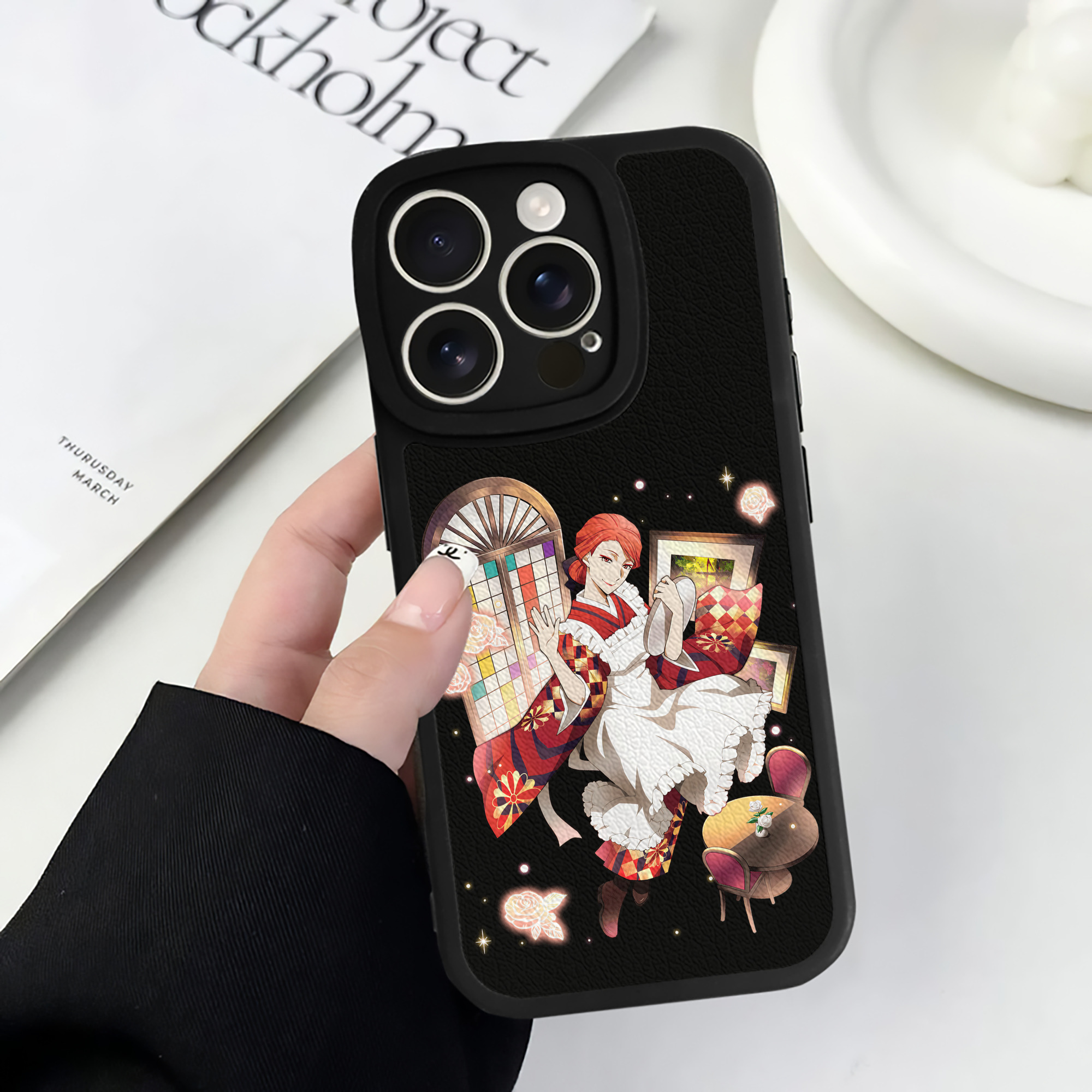 （画像用） 文豪ストレイドッグス Bungo Stray Dogs 【iPhone 16シリーズ対応】シリコンスマホケース（レザー調） 材質：シリコン